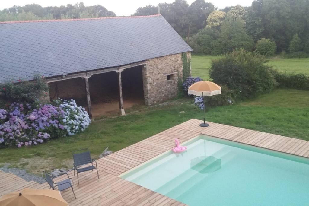 La Lande Du Rest - Le Quillio Magnifique Ancienne Ferme De Notables Avec Piscine Chauffeeヴィラ エクステリア 写真